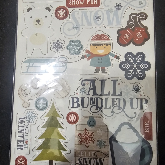 New Echo Park I Love Winter Clipboard Accents - Picture 3 of 3